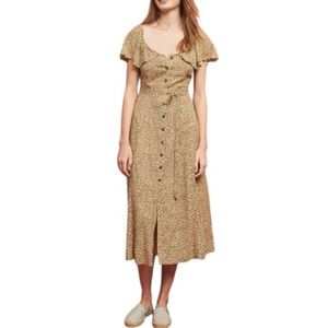 Anthropologie Tan Midi Dress